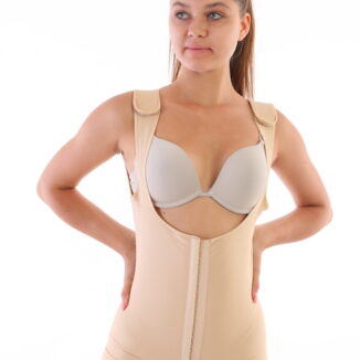ABDOMINAL POST-SURGICAL COMPRESSION GARMENT WITH EXTENDED BACK LP-165